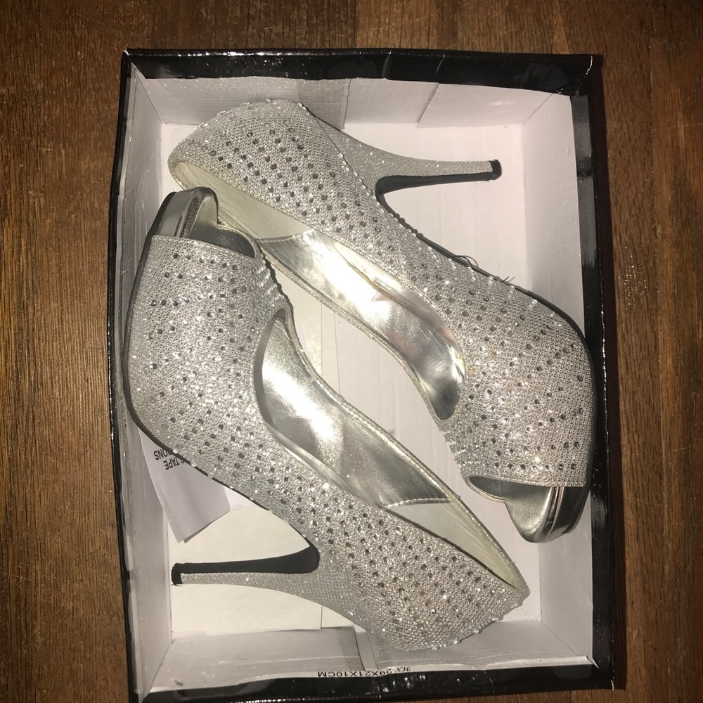 Silver Heels, Worn Twice!
